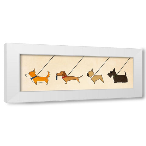 A Dog Break White Modern Wood Framed Art Print by Edwins, Hugo
