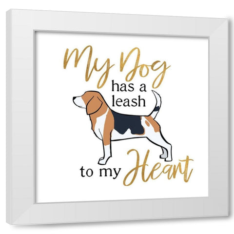 Puppy Positive I White Modern Wood Framed Art Print by Edwins, Hugo