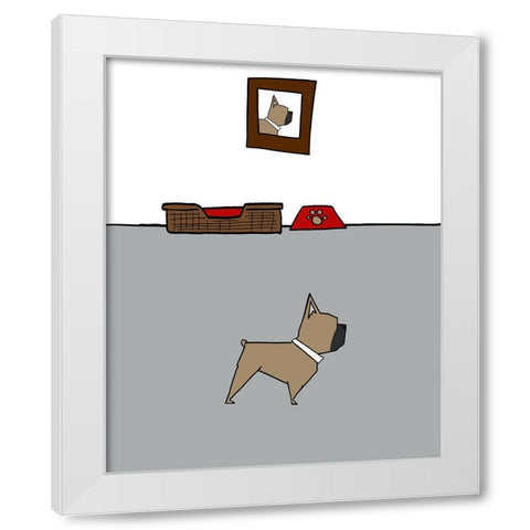 Another Doggy Dog Day III White Modern Wood Framed Art Print by Edwins, Hugo