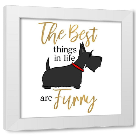 Puppy Positive IV White Modern Wood Framed Art Print by Edwins, Hugo