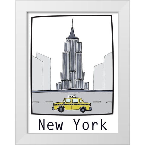 Travel the World II White Modern Wood Framed Art Print by Edwins, Hugo