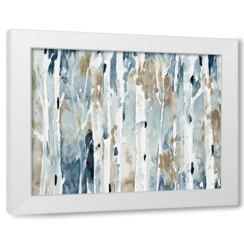 Blue Upon the Hill White Modern Wood Framed Art Print by Loreth, Lanie