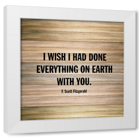 Wishes on Wood White Modern Wood Framed Art Print by SD Graphics Studio