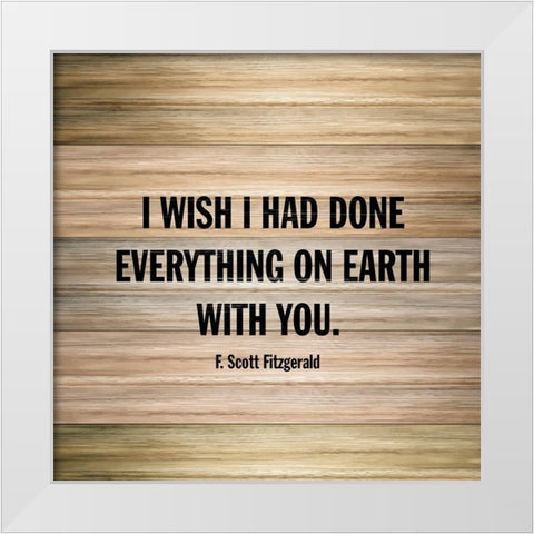 Wishes on Wood White Modern Wood Framed Art Print by SD Graphics Studio