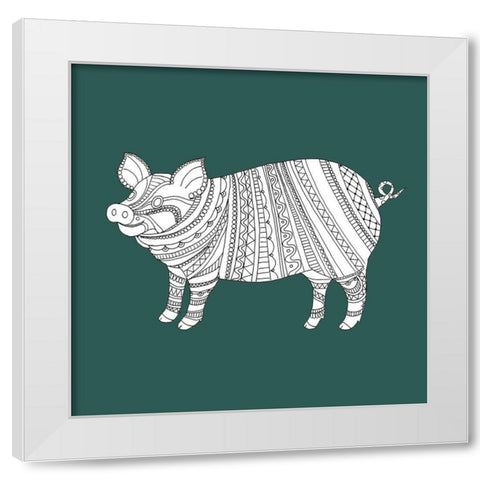 Ornate Farm III White Modern Wood Framed Art Print by Metz, Andi
