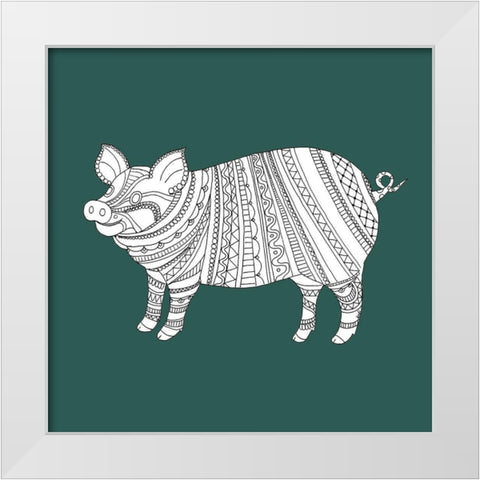 Ornate Farm III White Modern Wood Framed Art Print by Metz, Andi