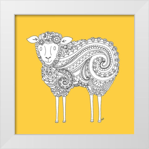 Ornate Farm IV White Modern Wood Framed Art Print by Metz, Andi