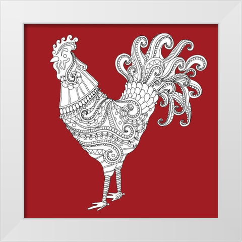 Ornate Farm II White Modern Wood Framed Art Print by Metz, Andi