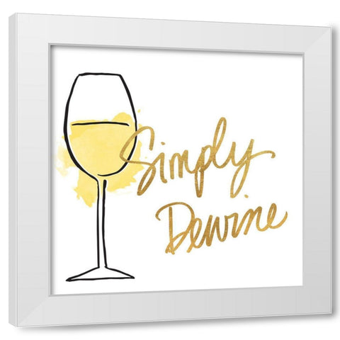Simply Dewine White Modern Wood Framed Art Print by SD Graphics Studio