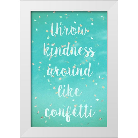 Like Confetti White Modern Wood Framed Art Print by Peck, Gail
