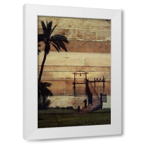 Dockside Wood White Modern Wood Framed Art Print by Peck, Gail