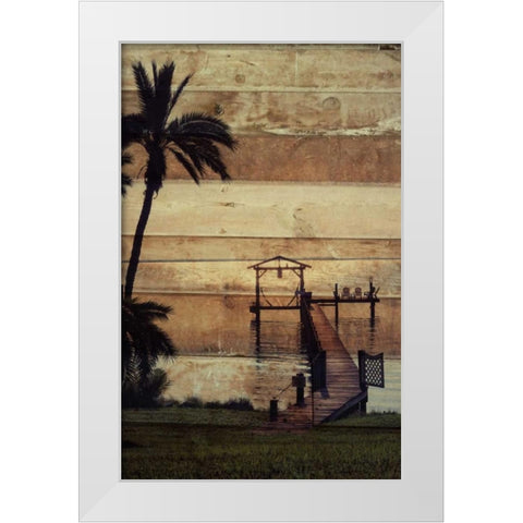 Dockside Wood White Modern Wood Framed Art Print by Peck, Gail