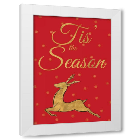 Red Christmas I White Modern Wood Framed Art Print by Studio, Sd Graphics