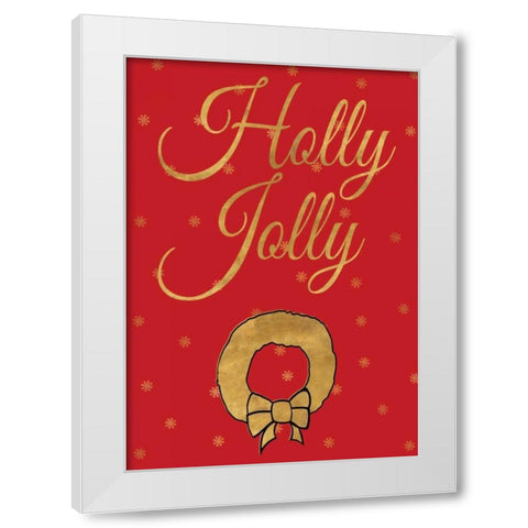 Red Christmas II White Modern Wood Framed Art Print by Studio, Sd Graphics