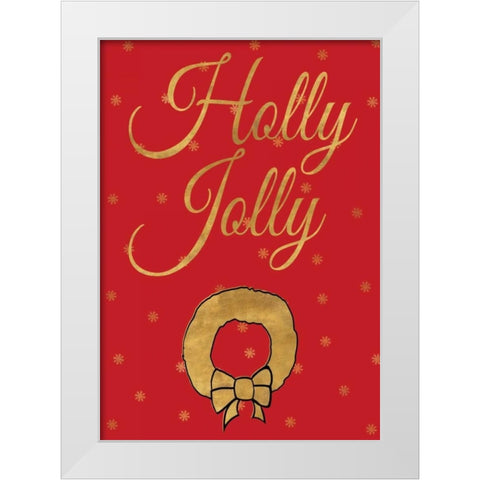 Red Christmas II White Modern Wood Framed Art Print by Studio, Sd Graphics