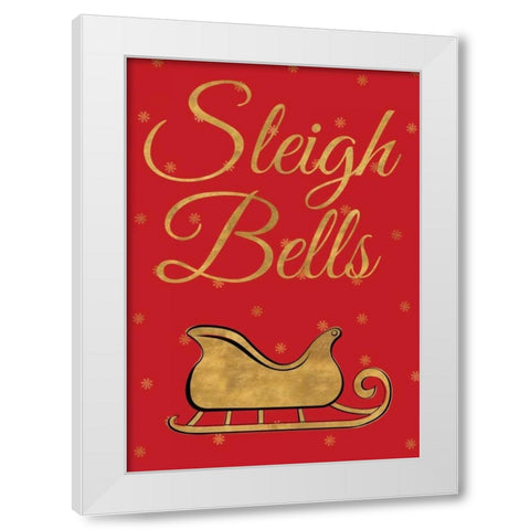 Red Christmas III White Modern Wood Framed Art Print by Studio, Sd Graphics