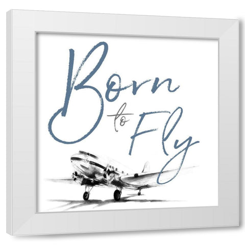 Born To Fly White Modern Wood Framed Art Print by Pinto, Patricia