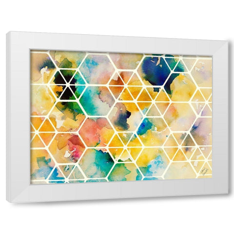 Geo Canyon Dream White Modern Wood Framed Art Print by Loreth, Lanie