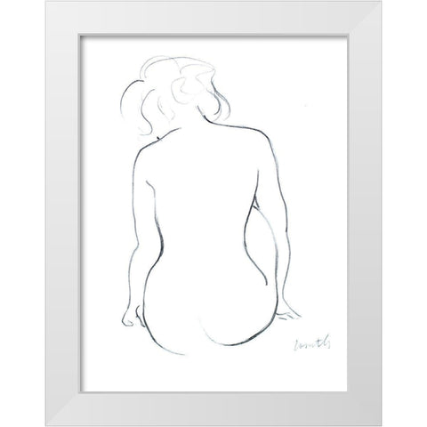 Contemplating Female II White Modern Wood Framed Art Print by Loreth, Lanie