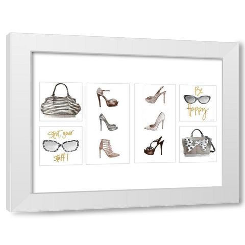 Decorative Fashion White Modern Wood Framed Art Print by Loreth, Lanie