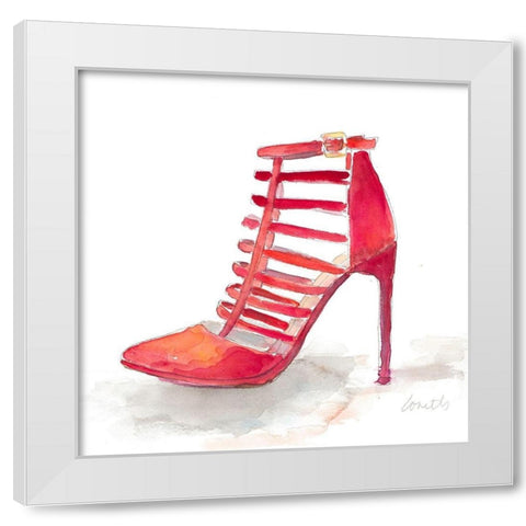 Club Stiletto II White Modern Wood Framed Art Print by Loreth, Lanie
