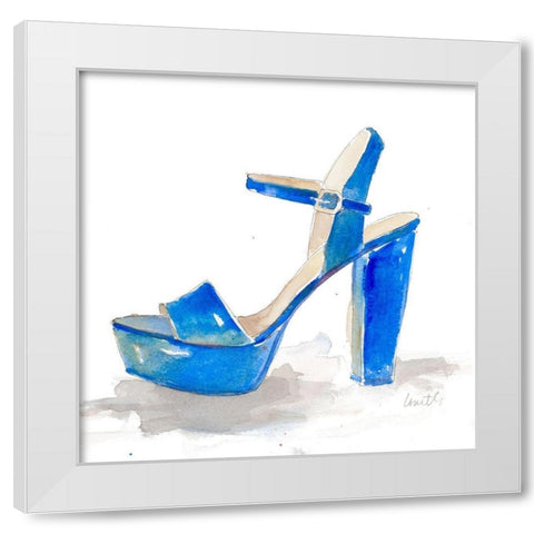 Happy Hour Stiletto White Modern Wood Framed Art Print by Loreth, Lanie