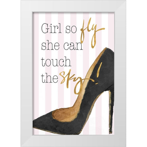 Girl So Fly White Modern Wood Framed Art Print by Loreth, Lanie