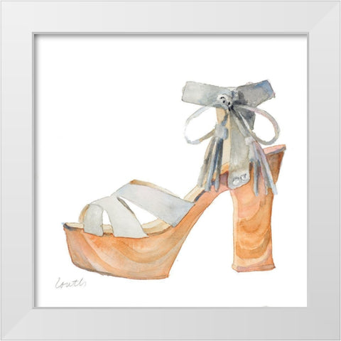 BOHO Stiletto White Modern Wood Framed Art Print by Loreth, Lanie