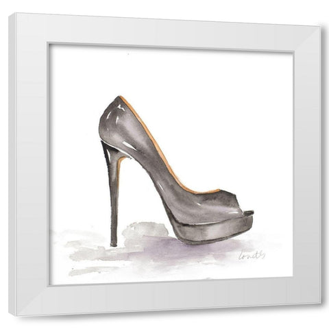 VIP Stiletto White Modern Wood Framed Art Print by Loreth, Lanie