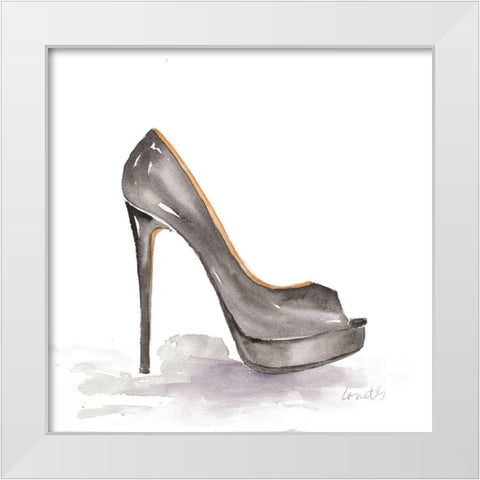 VIP Stiletto White Modern Wood Framed Art Print by Loreth, Lanie