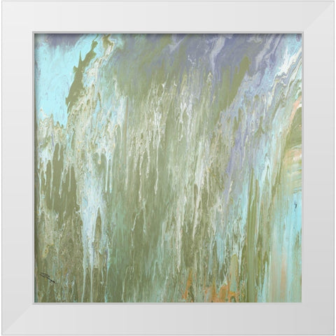 Forest Green Fall Abstract White Modern Wood Framed Art Print by Gonzalez, Roberto
