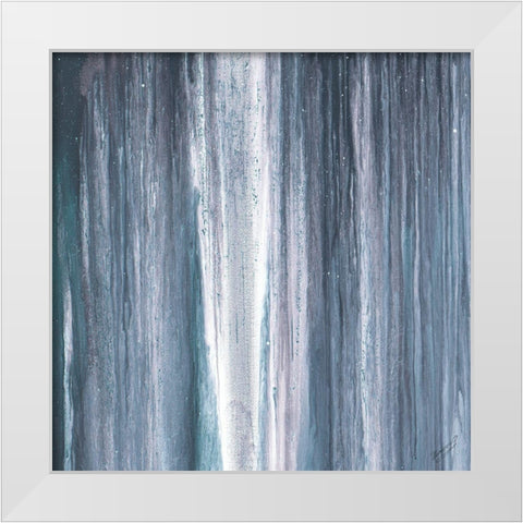 City in the Night Square I White Modern Wood Framed Art Print by Gonzalez, Roberto