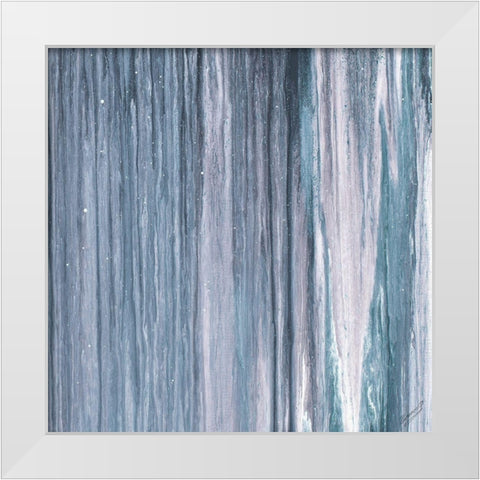 City in the Night Square II White Modern Wood Framed Art Print by Gonzalez, Roberto