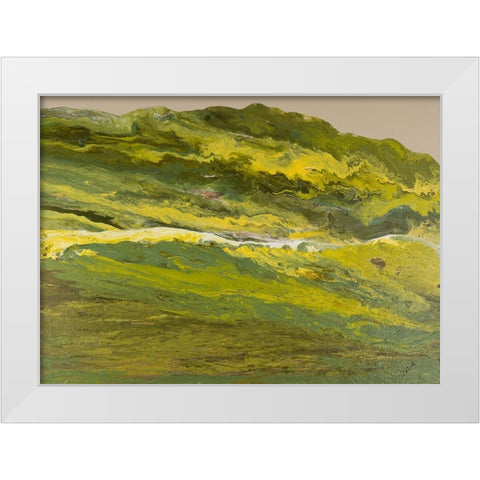 Emerald Findings White Modern Wood Framed Art Print by Gonzalez, Roberto