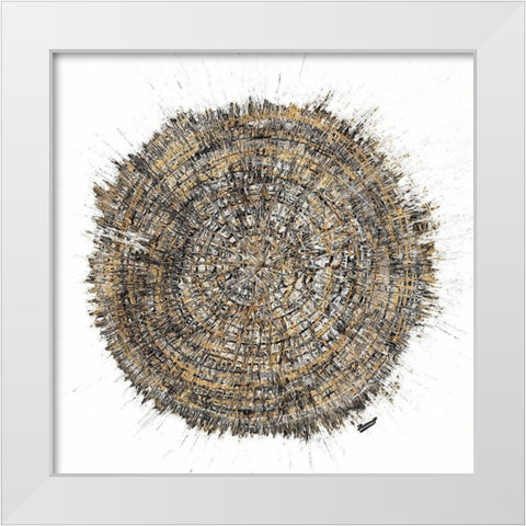 Mysterious Tree Ring White Modern Wood Framed Art Print by Gonzalez, Roberto