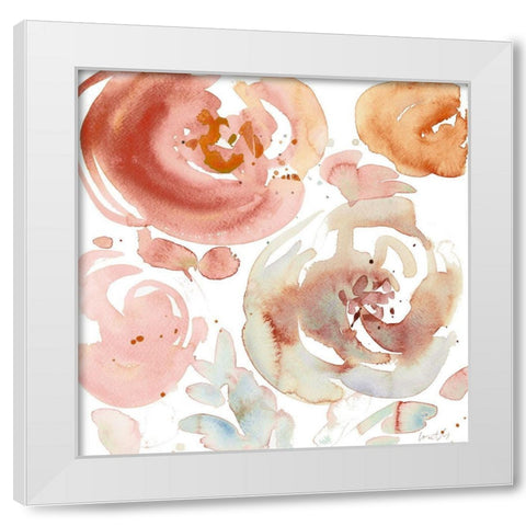 Gentle Blossoms of Pink I White Modern Wood Framed Art Print by Loreth, Lanie