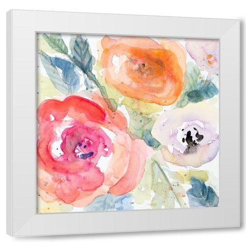 Blooms Abound I White Modern Wood Framed Art Print by Loreth, Lanie