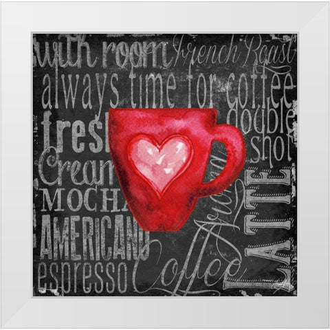 Coffee of the Day V White Modern Wood Framed Art Print by Medley, Elizabeth