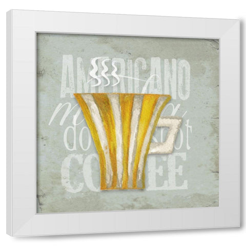 Daily Coffee I White Modern Wood Framed Art Print by Medley, Elizabeth