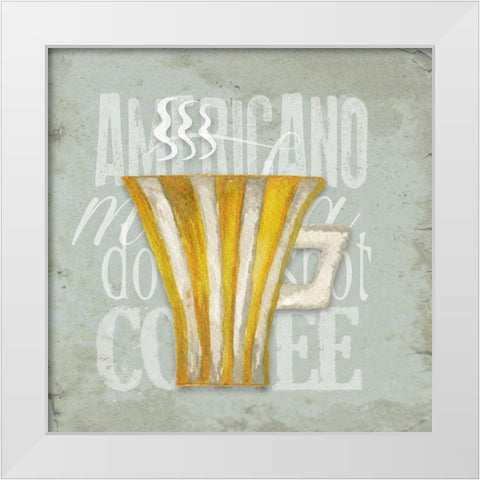 Daily Coffee I White Modern Wood Framed Art Print by Medley, Elizabeth