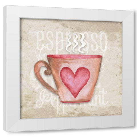 Daily Coffee III White Modern Wood Framed Art Print by Medley, Elizabeth