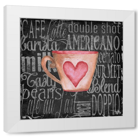 Coffee of the Day I White Modern Wood Framed Art Print by Medley, Elizabeth