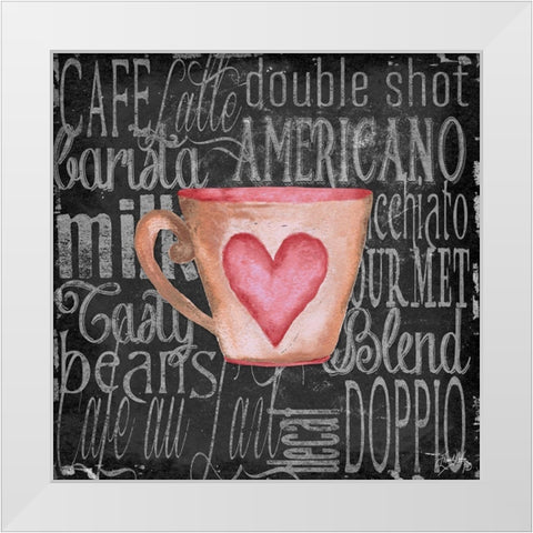 Coffee of the Day I White Modern Wood Framed Art Print by Medley, Elizabeth