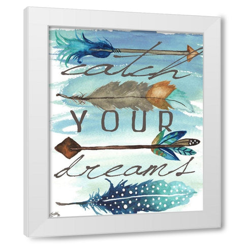 Catch Your Dreams White Modern Wood Framed Art Print by Medley, Elizabeth