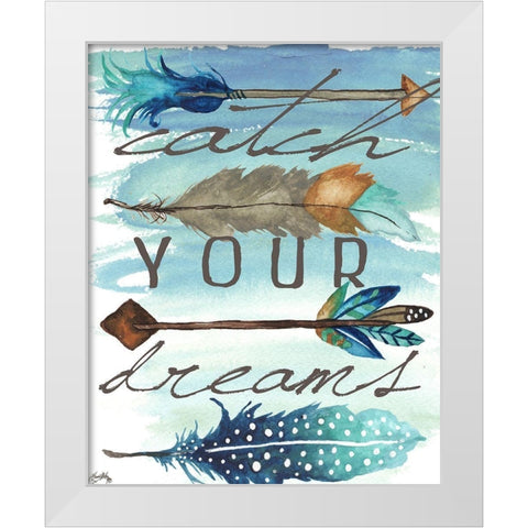 Catch Your Dreams White Modern Wood Framed Art Print by Medley, Elizabeth