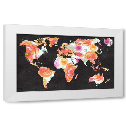 World Florals White Modern Wood Framed Art Print by Medley, Elizabeth