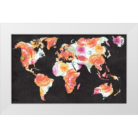 World Florals White Modern Wood Framed Art Print by Medley, Elizabeth