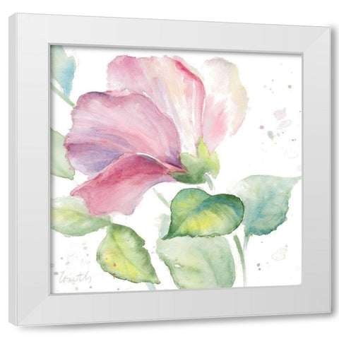 Fragrant Hibiscus I White Modern Wood Framed Art Print by Loreth, Lanie