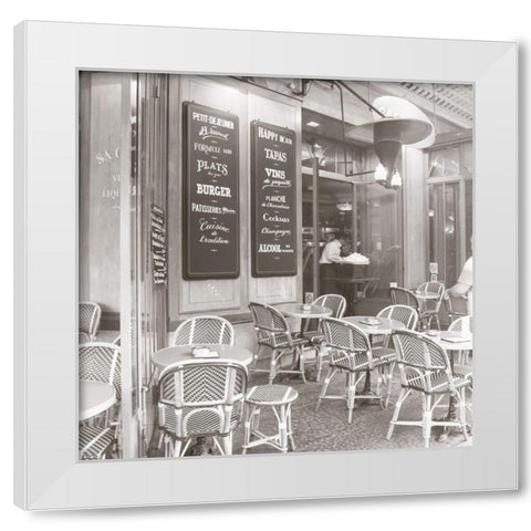 French Cafe White Modern Wood Framed Art Print by Navas, Emily