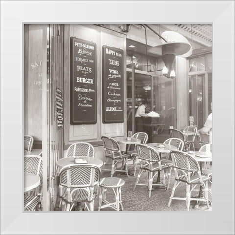 French Cafe White Modern Wood Framed Art Print by Navas, Emily